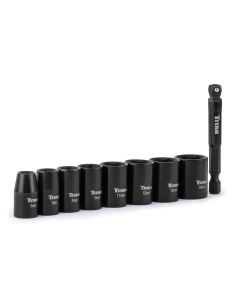 TIT46201 image(0) - Titan 9 Piece 1/4 Inch Drive 6 Point Metric Impact Socket Set