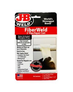 JBW38260 image(0) - J B Weld J-B Weld 38260 FiberWeld Permanent Repair Cast 2x60 Inch - High Strength Adhesive Fiberglass Wrap - White