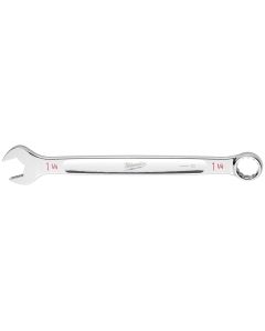 MLW45-96-9438 image(0) - Milwaukee Tool 1-1/4" SAE Combination Wrench, 12-Point, Steel, Chrome, Ergonomic, I-Beam Handle