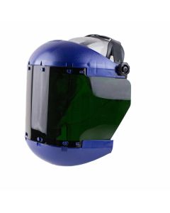 SRWS38250 image(0) - Sellstrom Sellstrom- Face Shield - 380 Series - 6.5" x 19.5" x 0.040" Window - Shade 5 IR - Universal Hard Hat Slot Adapter Headgear - Dual Crown