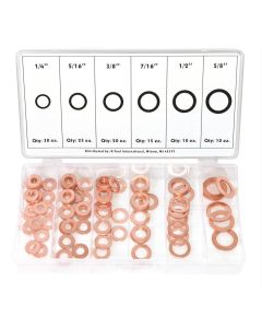 KTI00089 image(0) - K Tool International 110-pc Copper Washer Assortment