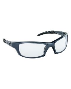 SAS542-0300 image(0) - SAS Safety GTR High-Impact Charcoal Frame Poly Clear Lens Safe Glasses, Eye Protection, in Polybag