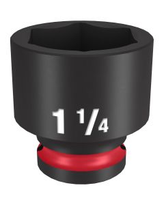 MLW49-66-6214 image(0) - Milwaukee Tool SHOCKWAVE Impact Duty  1/2"Drive 1-1/4" Standard 6 Point Socket