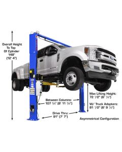 ATEAP-PVL10 image(3) - Atlas Equipment Platinum PVL10 ALI Certified 10,000 lb. Capacity 2-Post Lift (WILL CALL)