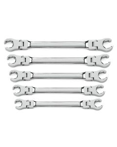 KDT81910 image(0) - GearWrench 5PC FLEX FLARE NUT WRENCH SET SAE