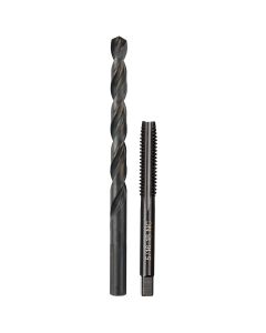 MLW49-57-5542 image(0) - Milwaukee Tool 5/16"-18 NC Straight Flute Plug Tap & F Drill Bit