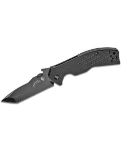 KER6044TBLK image(2) - Kershaw CQC-8K Manual Open Liner Lock American Tanto Blade EDC Folding Pocket Knife with Black-oxide coating - Black