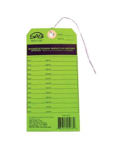 SAS5137 image(0) - SAS Safety Eyewash Inspection Tag (Only) for Eyewash Station 5134-00