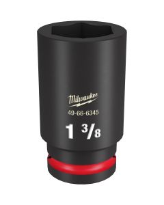 MLW49-66-6345 image(0) - Milwaukee Tool SHOCKWAVE Impact Duty  3/4"Drive 1-3/8" Deep 6 Point Socket