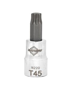 MAY16220 image(0) - Mayhew Mayhew T45 Torx&reg; Short Insert Socket Bit, 3/8-Inch Drive