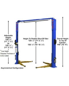 ATEAP-PVL10 image(5) - Atlas Equipment Platinum PVL10 ALI Certified 10,000 lb. Capacity 2-Post Lift (WILL CALL)