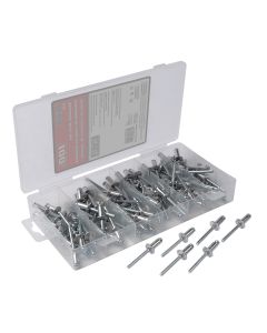 TIT85529 image(1) - Titan 100 Piece 1/4 in x 1/2 in Aluminum/Steel Rivet Set