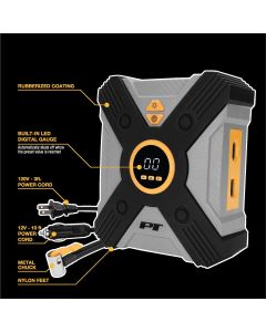 WLMW7904 image(0) - Wilmar Corp. / Performance Tool AC/DC Powered Tire Inflator with Auto Stop