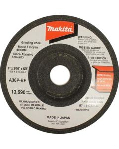 MAK741405-2-1 image(0) - Makita 4"x5/8"x3/16" Grind Wheel 36gt