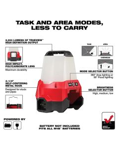 MLW2144-20 image(1) - Milwaukee Tool M18 RADIUS Compact Site Light w/ Flood Mode