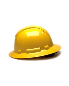 PYRHP54130 image(0) - Pyramex Ridgeline Hard Hat - Yellow-Ridgeline Cap Style 4 Pt Ratchet Suspension