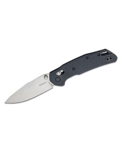 KER2037 image(0) - Kershaw Heist Manual Open DuraLock Drop Point Blade Folding Pocket Knife with Stonewashed Finish - Gray