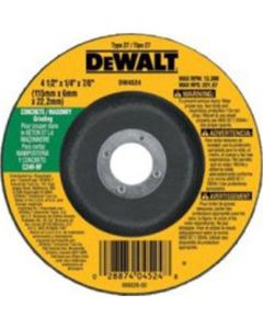 DWTDW4524 image(0) - DeWalt 4.5"x1/4"x7/8" Masonry G/W