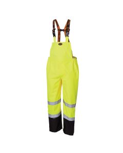 SRWV1200461U-3XL image(0) - Pioneer Pioneer - 300D Ripstop Waterproof Safety Bib Pant - Hi-Vis Yellow/Green - Size 3XL