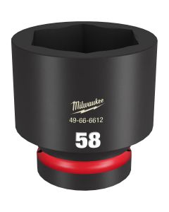 MLW49-66-6612 image(0) - Milwaukee Tool SHOCKWAVE Impact Duty  1"Drive 58MM Standard 6 Point Socket