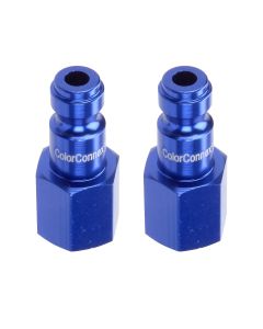 Legacy Manufacturing C 1/4" Blue Plug 1/4" FNPT 2pk