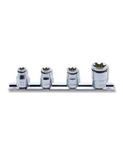 KKNRS3425-4-2B image(0) - Ko-ken USA RS3425/4-2B 3/8 Sq. Dr. 4 Piece NUT GRIP&Acirc;&reg; TORX&Acirc;&reg; Socket set E10-E20