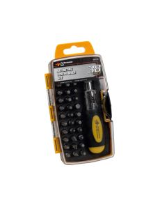 WLMW9159 image(0) - Wilmar Corp. / Performance Tool Ratcheting Screwdriver Set, 38-Piece, Stubby Drive