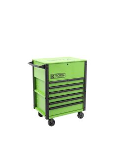 KTI75124 image(2) - K Tool International Service Cart Premium 7 Drawer 750 lb. (Matte Neon Green)