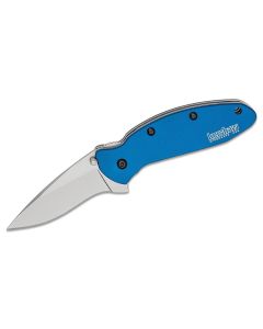 KER1620NB image(2) - Kershaw Scallion Assisted Open Inset Liner Lock Drop Point Blade EDC Folding Pocket Knife - Navy Blue