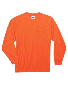 Ergodyne 8091 5XL Orange Non-Cert Long Sleeve T-Shirt