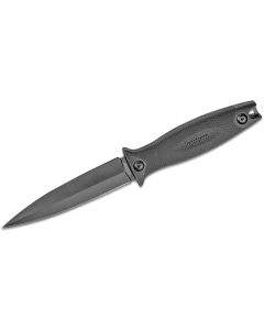 KER4007 image(0) - Kershaw Secret Agent Spear Point Fixed Blade Boot Knife with Nylon Dual-Carry Sheath - Black