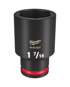 MLW49-66-6237 image(0) - Milwaukee Tool SHOCKWAVE Impact Duty  1/2"Drive 1-7/16" Deep 6 Point Socket