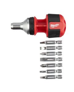 MLW48-22-2330 image(0) - Milwaukee Tool 8-in-1 Compact Ratcheting Multi-bit Driver