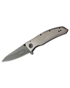 KER2200 image(0) - Kershaw Grid Assisted Open Frame Lock Drop Point Blade EDC Folding Pocket Knife - Gray