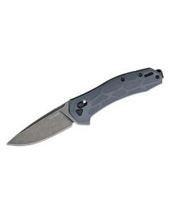 KER2042 image(0) - Kershaw Covalent Manual Open DuraLock Drop Point Blade EDC Folding Pocket Knife with BlackWash Finish - Gray