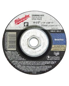 MLW49-94-4525 image(1) - Milwaukee Tool 4-1/2" x 1/8" x 5/8-11" Grinding Wheel (Type 27)