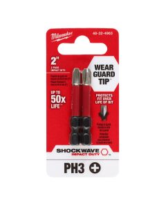 MLW48-32-4963 image(0) - Milwaukee Tool SHOCKWAVE Impact Duty 2" PH3 Bit 2PK