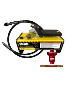 ESC10518C image(0) - ESCO 1/2 Gallon Air/Hydraulic Pump - With Hydraulic Hose, Coupler, And Air Reducer