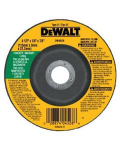 DWTDW4528 image(0) - DeWalt 4.5"x1/8"x7/8" Masonry Cuttg W