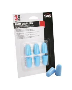 SAS6104 image(1) - SAS Safety 3-pr of Foam Ear Plug Blister pks