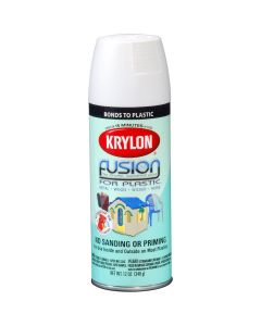 DUP2518 image(0) - Krylon Fusion For Plastic Flat White 12 oz.