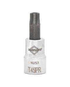 MAY16253 image(0) - Mayhew Mayhew T45IPR Tamper Torx Plus&reg; Short Insert Socket Bit, 3/8-Inch Drive