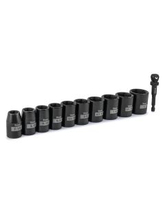 TIT42001 image(0) - Titan 11 Piece 1/2 Inch Drive 6 Point SAE Standard Impact Socket Set