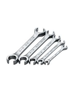 SKT381 image(0) - S K Hand Tools WRENCH SET FLARE NUT 5 PC SAE HI POLISH