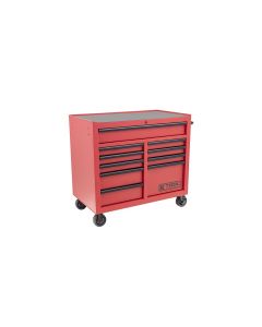 KTI75133 image(3) - K Tool International Tool Box 41 Inch Premium 10 Drawer Double Bay 1,000 Pound (Matte Red)