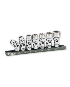 TITAN 7-PC SAE 3/8" DR UNIVERSAL SOC