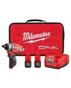 MLW2402-22 image(0) - Milwaukee Tool M12 FUEL 1/4" Hex 2-Speed Screwdriver Kit