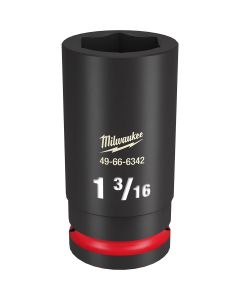 MLW49-66-6342 image(0) - Milwaukee Tool SHOCKWAVE Impact Duty  3/4"Drive 1-3/16" Deep 6 Point Socket