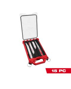 MLW49-22-5641 image(0) - Milwaukee Tool Milwaukee 15PC SAWZALL Blade PACKOUT Kit