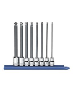 KDT80573 image(0) - GearWrench 8PC 3/8" DRIVE METRIC BALL HEX BIT SOCKET SET